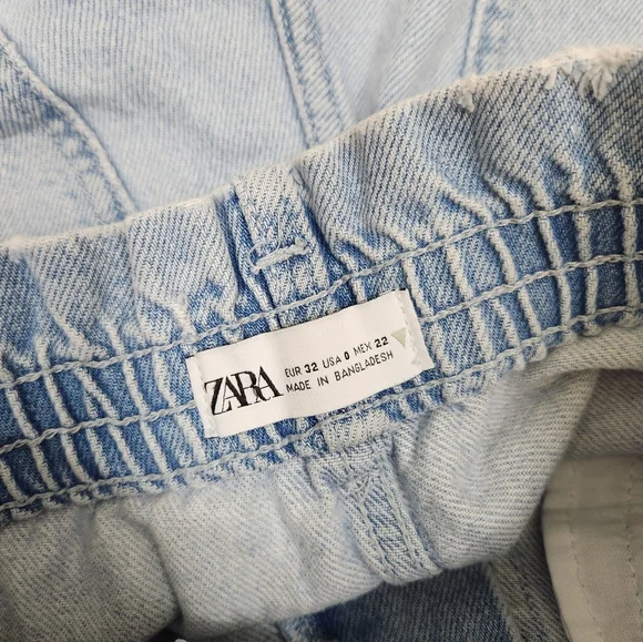 Zara Paper bag jean shorts - Picture 7 of 8